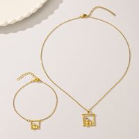 Copper 18K Gold Plated Sweet Simple Style Plating Inlay Solid Color Zircon Jewelry Set main image 5