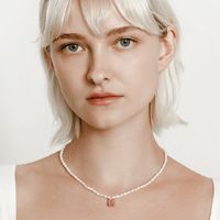Simple Style Classic Style Geometric Imitation Pearl Copper Beaded Inlay Zircon Women's Pendant Necklace main image 4