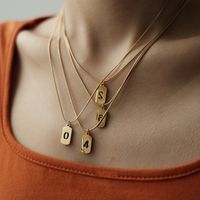 Titanium Steel 201 Stainless Steel 304 Stainless Steel Gold Plated Classic Style Simple Style Plating Number Pendant Necklace main image 5
