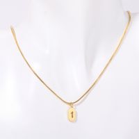 Titanium Steel 201 Stainless Steel 304 Stainless Steel Gold Plated Classic Style Simple Style Plating Number Pendant Necklace sku image 1