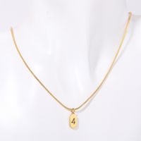 Titanium Steel 201 Stainless Steel 304 Stainless Steel Gold Plated Classic Style Simple Style Plating Number Pendant Necklace sku image 4