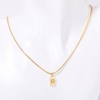 Titanium Steel 201 Stainless Steel 304 Stainless Steel Gold Plated Classic Style Simple Style Plating Number Pendant Necklace sku image 10
