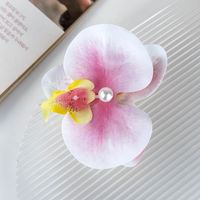 Women's Simple Style Solid Color Flower Resin Hair Clip sku image 1