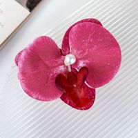 Women's Simple Style Solid Color Flower Resin Hair Clip sku image 3