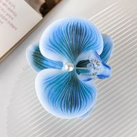 Women's Simple Style Solid Color Flower Resin Hair Clip main image 7