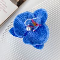 Women's Simple Style Solid Color Flower Resin Hair Clip sku image 4