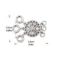 1 Piece 23*22mm Copper Flower Polished Jewelry Buckle main image 2