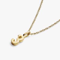 201 Stainless Steel 304 Stainless Steel Titanium Steel Gold Plated Simple Style Plating Number Pendant Necklace main image 4