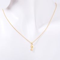 201 Stainless Steel 304 Stainless Steel Titanium Steel Gold Plated Simple Style Plating Number Pendant Necklace sku image 1