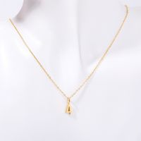 201 Stainless Steel 304 Stainless Steel Titanium Steel Gold Plated Simple Style Plating Number Pendant Necklace sku image 2