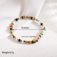 Stainless Steel Natural Stone 18K Gold Plated Modern Style Sweet Geometric Beaded Bracelets sku image 1