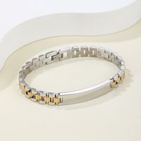 Hip-Hop Vintage Style Simple Style Color Block 304 Stainless Steel 18K Gold Plated Bracelets In Bulk main image 3