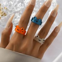 Wholesale Jewelry Simple Style Color Block Arylic Rings main image 1