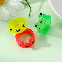 Wholesale Jewelry Simple Style Color Block Arylic Rings main image 6