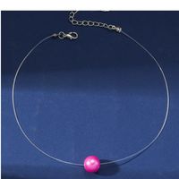 Einfacher Stil Einfarbig Künstliche Perle Harz Frau Halskette main image 5