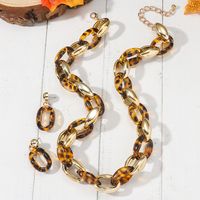 Basic Color Block Plastic Resin Plating Gold Plated Women's Jewelry Set sku image 1