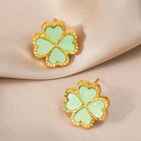 1 Pair Simple Style Classic Style Heart Shape Plating Metal Gold Plated Ear Studs sku image 1