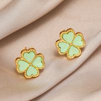 1 Pair Simple Style Classic Style Heart Shape Plating Metal Gold Plated Ear Studs main image 5