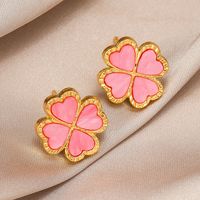 1 Pair Simple Style Classic Style Heart Shape Plating Metal Gold Plated Ear Studs main image 4