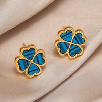 1 Pair Simple Style Classic Style Heart Shape Plating Metal Gold Plated Ear Studs main image 3