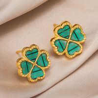 1 Pair Simple Style Classic Style Heart Shape Plating Metal Gold Plated Ear Studs sku image 4