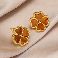 1 Pair Simple Style Classic Style Heart Shape Plating Metal Gold Plated Ear Studs sku image 6