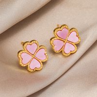 1 Pair Simple Style Classic Style Heart Shape Plating Metal Gold Plated Ear Studs sku image 7