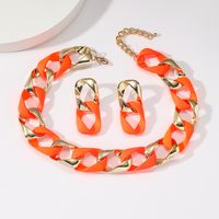 Simple Style Color Block Resin Plating Women's Necklace main image 5