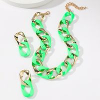 Simple Style Color Block Resin Plating Women's Necklace sku image 3