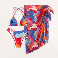 Women's Ditsy Floral Stripe 3 Pieces Set Bikinis Swimwear main image 1