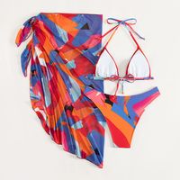 Women's Ditsy Floral Stripe 3 Pieces Set Bikinis Swimwear main image 3
