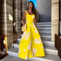 Women's Regular Dress Streetwear Collarless Sleeveless Flower Maxi Long Dress Holiday Daily Beach main image 1