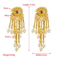 1 Pair Elegant Luxurious Eye Plating Inlay Zinc Alloy Resin Pearl Gold Plated Ear Studs main image 2