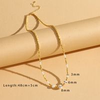 Elegant Simple Style Geometric Glass Pearl Black Pointed Gold Beaded 18K Gold Plated Women's Necklace main image 2