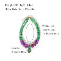 Retro Exaggerated Color Block Resin Beaded Women's Layered Necklaces main image 2