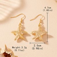 1 Pair Vacation Beach Starfish Zinc Alloy Drop Earrings main image 2