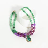 Retro Exaggerated Color Block Resin Beaded Women's Layered Necklaces main image 3