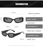 Casual Simple Style Solid Color Pc Square Full Frame Women's Sunglasses main image 2