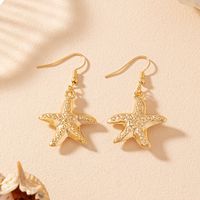 1 Pair Vacation Beach Starfish Zinc Alloy Drop Earrings sku image 1