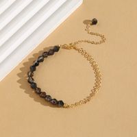 Simple Style Commute Geometric Crystal Copper Beaded 18K Gold Plated Women's Bracelets main image 4