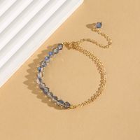 Simple Style Commute Geometric Crystal Copper Beaded 18K Gold Plated Women's Bracelets main image 5