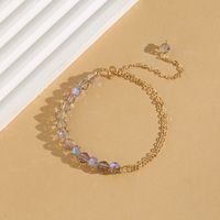 Simple Style Commute Geometric Crystal Copper Beaded 18K Gold Plated Women's Bracelets main image 7