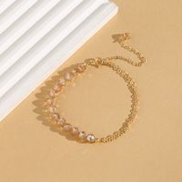 Simple Style Commute Geometric Crystal Copper Beaded 18K Gold Plated Women's Bracelets main image 8