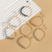 Simple Style Commute Geometric Crystal Copper Beaded 18K Gold Plated Women's Bracelets main image 1