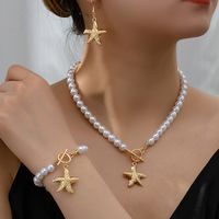 Fairy Style Vacation Marine Style Starfish Zinc Alloy Women's Jewelry Set main image 1