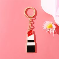 Simple Style Lipstick Alloy Enamel Plating Bag Pendant Keychain sku image 1