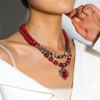 Retro Übertrieben Auge Legierung Kunststoff Perlen Frau Halskette main image 5
