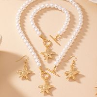 Fairy Style Vacation Marine Style Starfish Zinc Alloy Women's Jewelry Set sku image 1