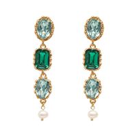 1 Pair Elegant Glam Geometric Plating Inlay Copper Zircon 16K Gold Plated White Gold Plated Drop Earrings main image 3