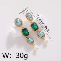 1 Pair Elegant Glam Geometric Plating Inlay Copper Zircon 16K Gold Plated White Gold Plated Drop Earrings sku image 1